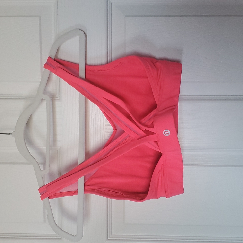 Lululemon Minimalist Bra Neon Pink Size 8 RARE - Picture 7 of 7